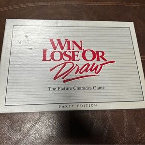 Win Lose Or Draw Picture‎ Charades Game Party Edition 1988 Milton Bradley READ